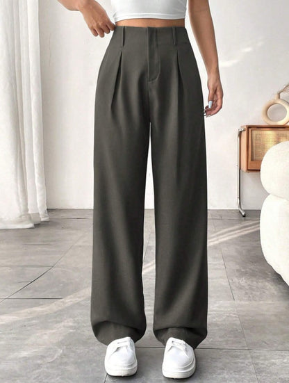 High Waist Wide-Leg Versatile Casual Suit Pants