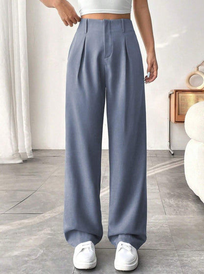 High Waist Wide-Leg Versatile Casual Suit Pants