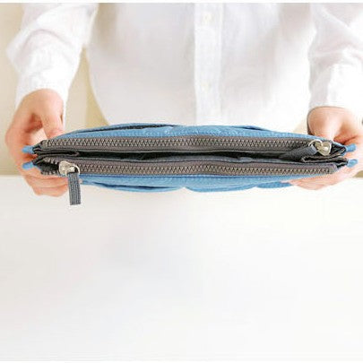 Large Capacity Cosmetic Bag Organizer with Double Zipper