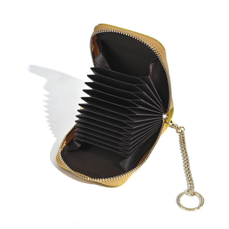 Cross-Border Small Card Bag Document Bag Rfid Anti-Theft Bank Card Bus Card Document Bag Car Key Zipper Bag