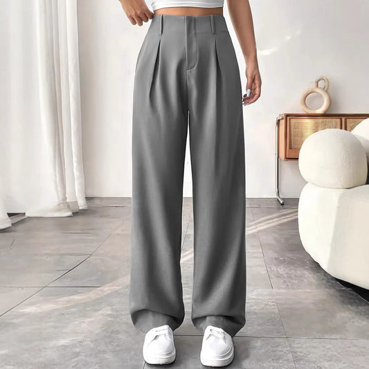 High Waist Wide-Leg Versatile Casual Suit Pants