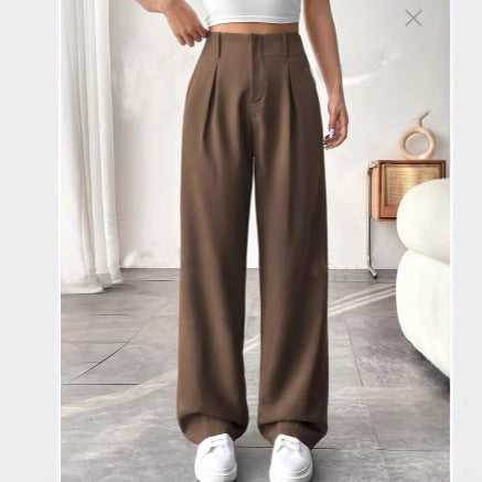 High Waist Wide-Leg Versatile Casual Suit Pants