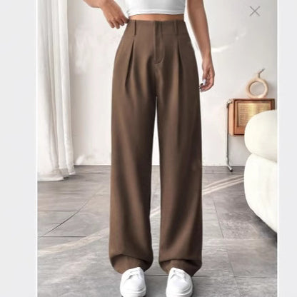 High Waist Wide-Leg Versatile Casual Suit Pants