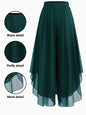 Women's Asymmetrical Chiffon Wide-Leg Pants