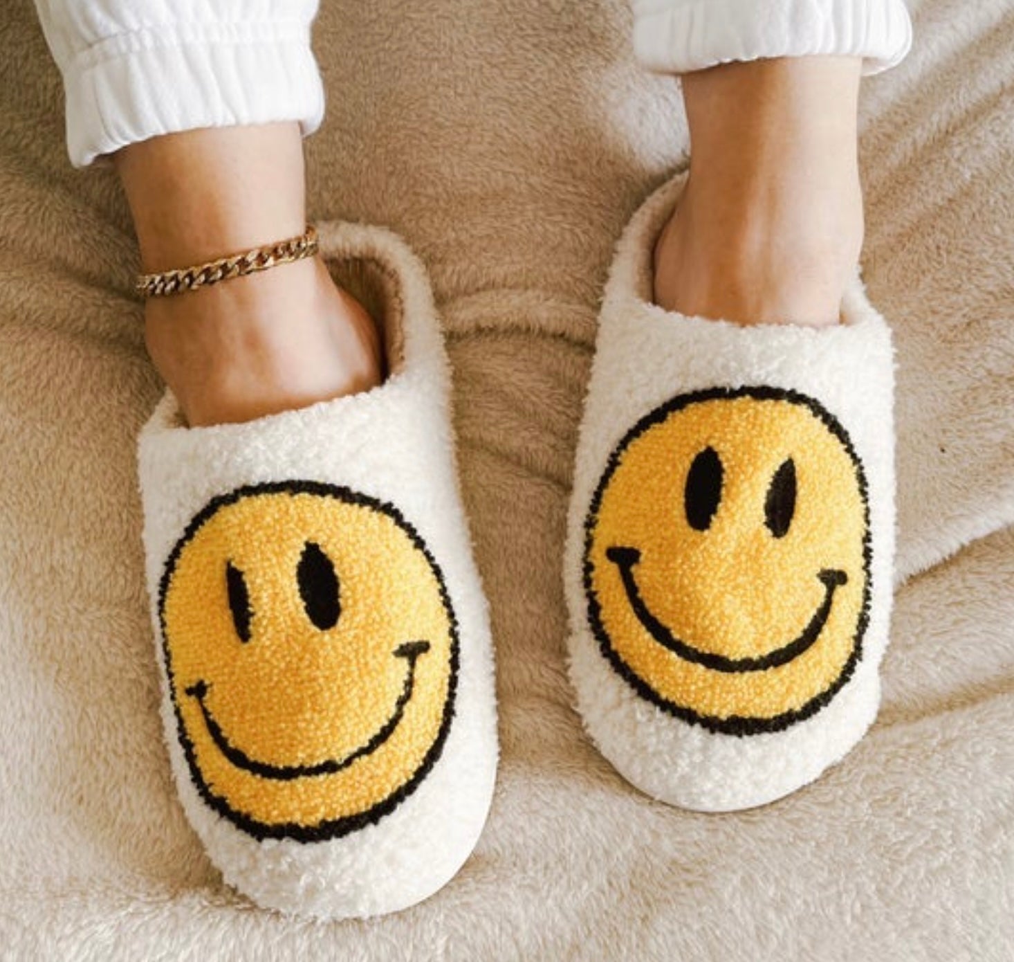 Smiley Face Slippers