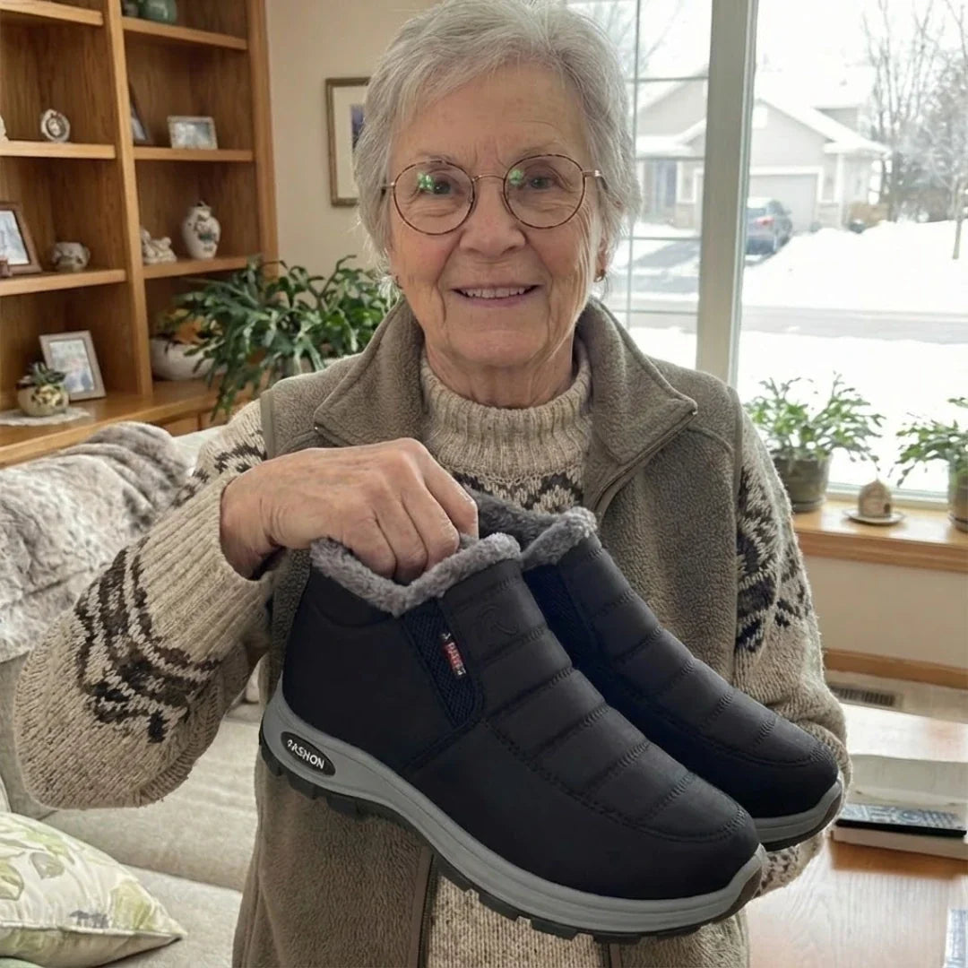 Aure Paris Quilted Waterproof Slip-On Ankle Boots