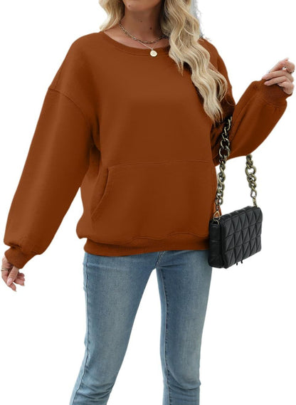 Womens Long Sleeve Sweatshirt with Pocket