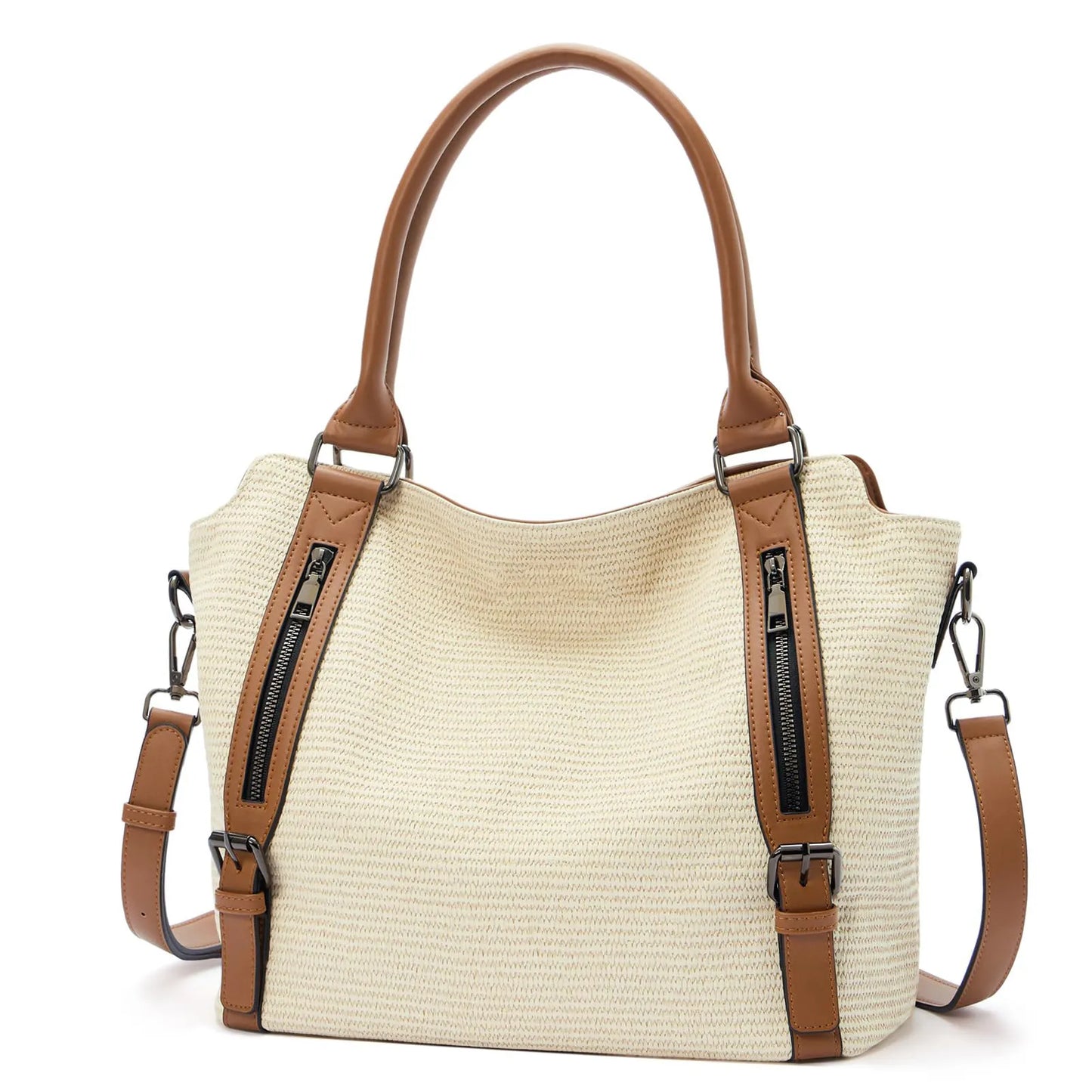 👜CLUCI Vegan Leather Large Handbags Tote Purse Shoulder Bag with Adjustable Strap