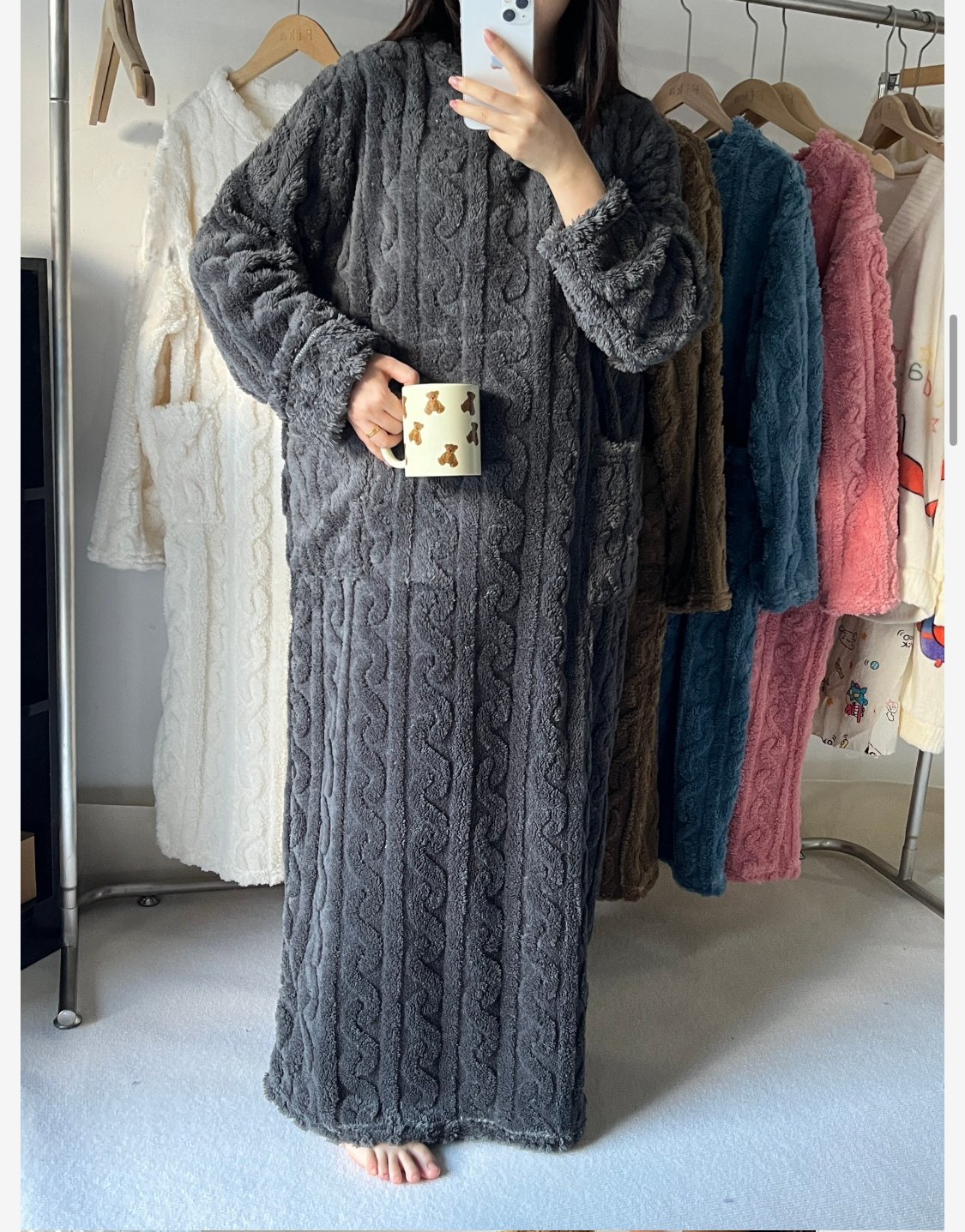 A Warm Gift Winter Coral Velvet Home Clothes