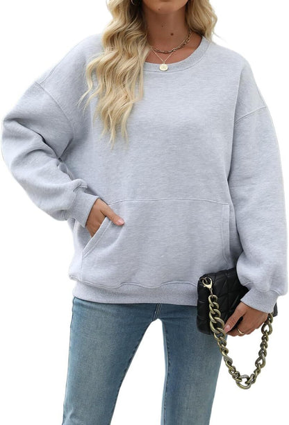 Womens Long Sleeve Sweatshirt with Pocket