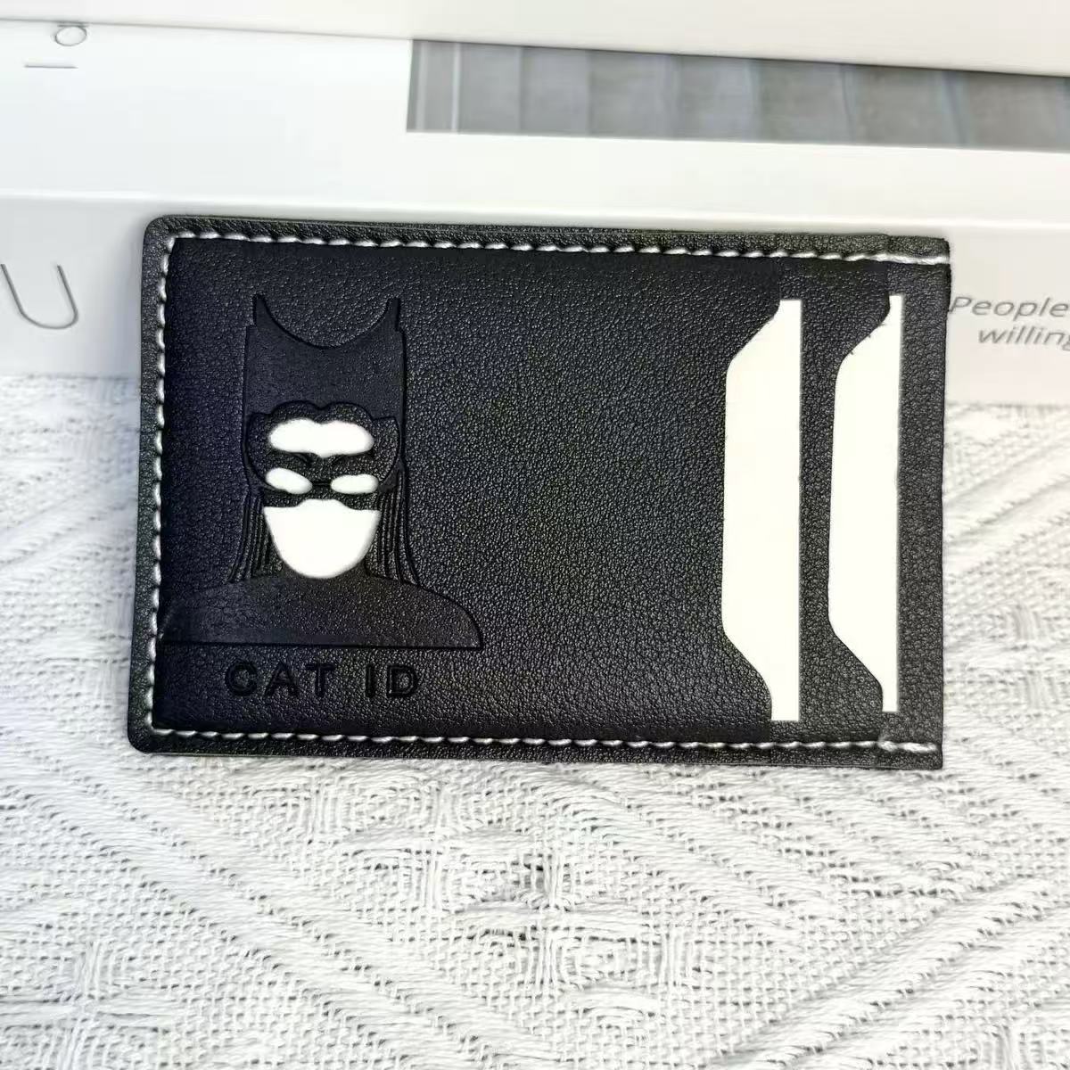 Leather Bat Wallet for Men and Women, Superhero-Inspired Card Holder with Multiple Card Slots, Eye Cutout Design
