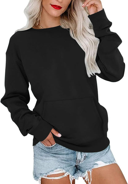 Womens Long Sleeve Sweatshirt with Pocket