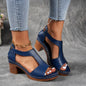 Women's Chunky Heel Sandals-Arch Support Sandals