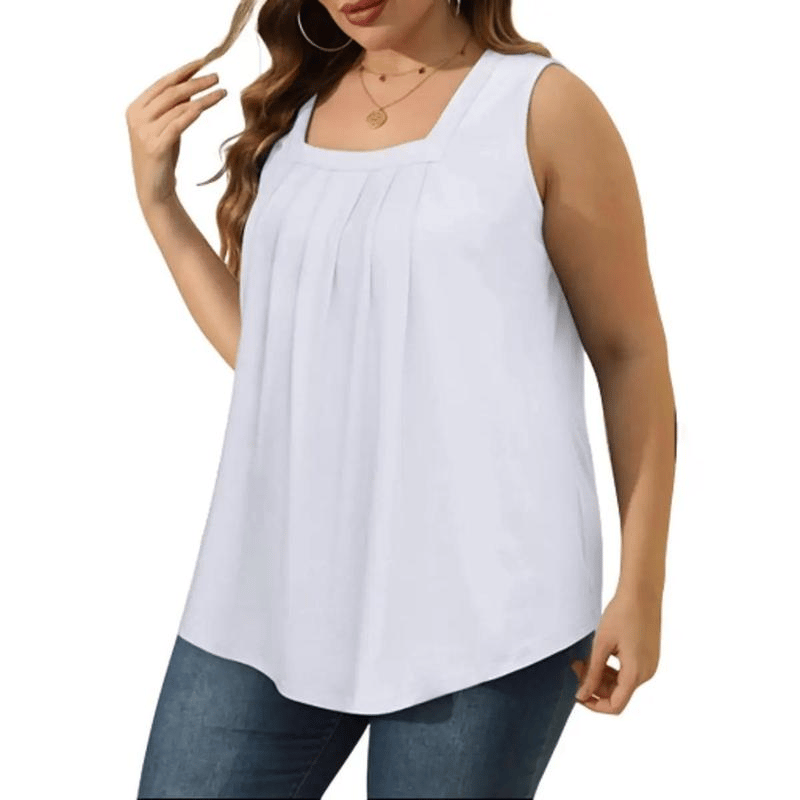 Womens Cute Loose Tank Top Casual Summer Sleeveless U Neck