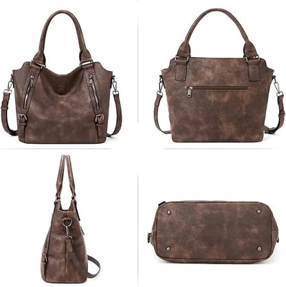 👜CLUCI Vegan Leather Large Handbags Tote Purse Shoulder Bag with Adjustable Strap