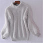 Loose Solid Color Knit Sweater - Vintage Angora Sweater
