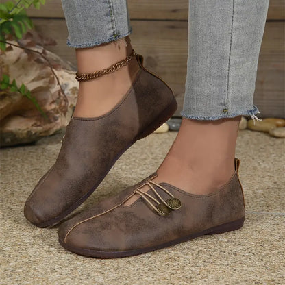 Women's Soft Sole Buckle Flats