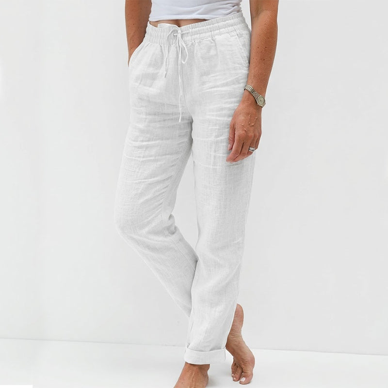 40% OFF🏖️Women's Elastic Waist Cotton Linen Casual Pants