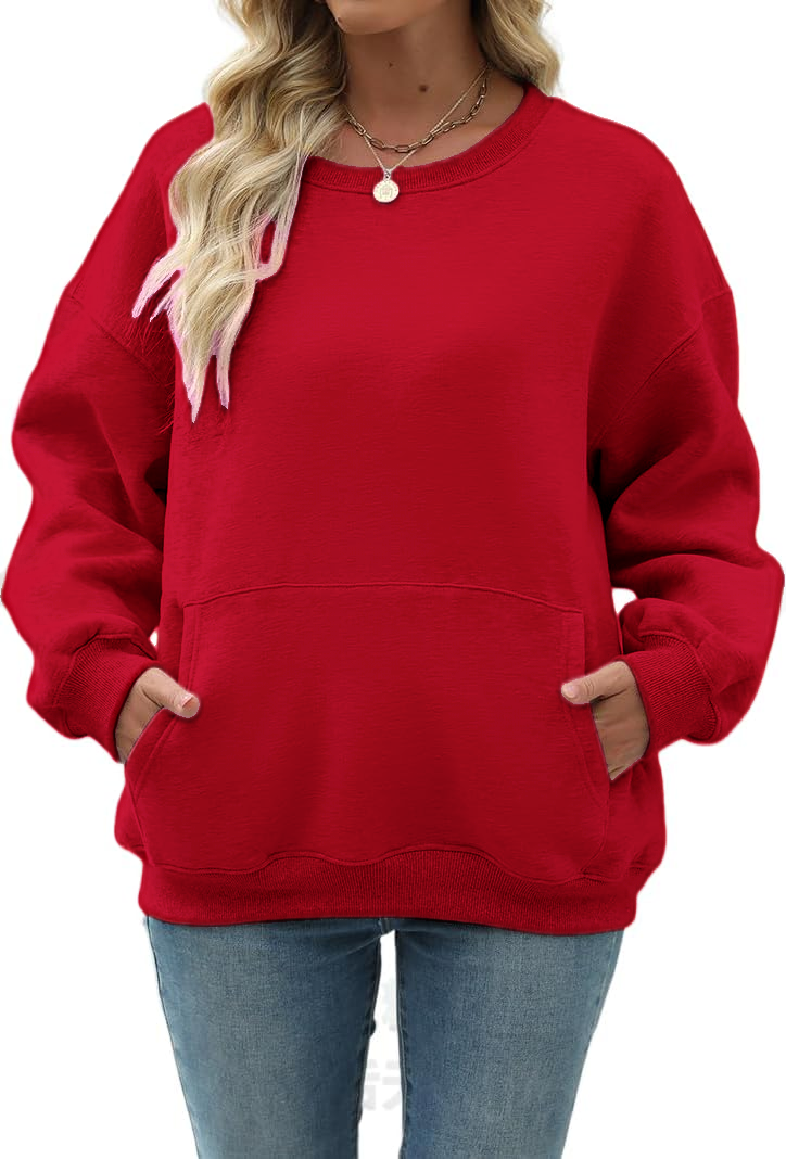 Womens Long Sleeve Sweatshirt with Pocket