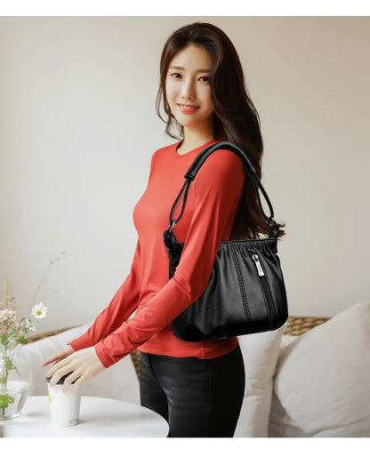 PU Leather Small Shoulder Bag – Casual Crossbody Purse for Women