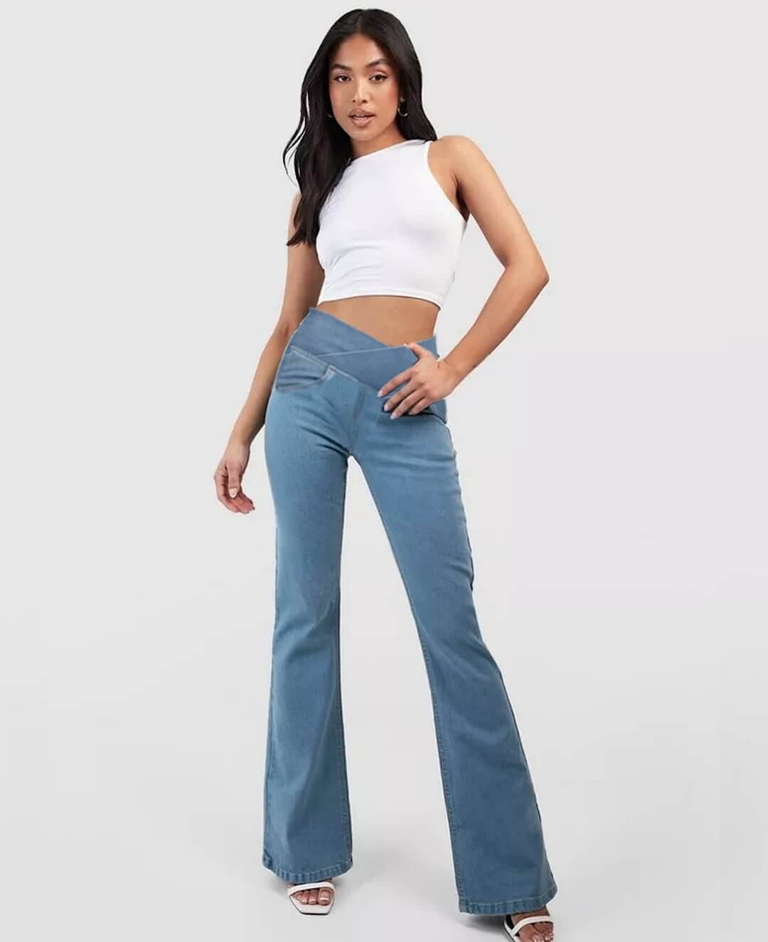 Jeans High Waisted Crossover