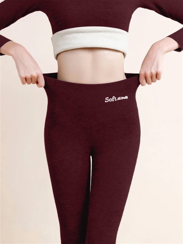 Basics Fleece Lined High Waist Skinny Soft Clouds Leggings