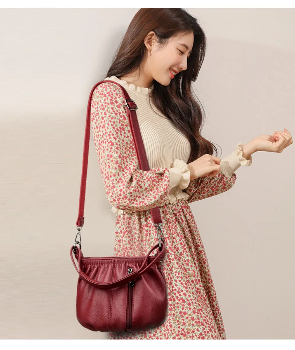 PU Leather Small Shoulder Bag – Casual Crossbody Purse for Women