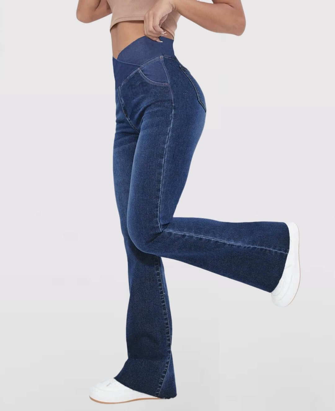 Jeans High Waisted Crossover