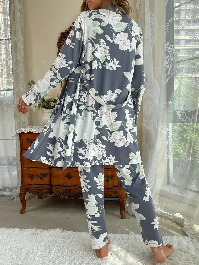 Floral Print 3 Piece Lounge Set