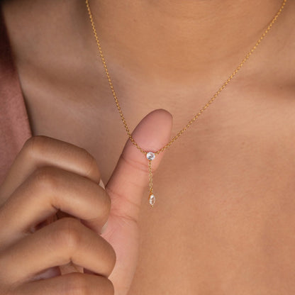 Leena Diamond Lariat Necklace
