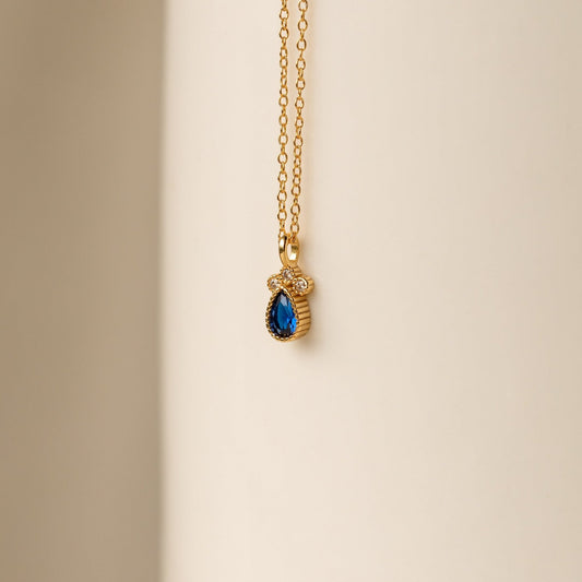Lorelei Sapphire Teardrop Necklace