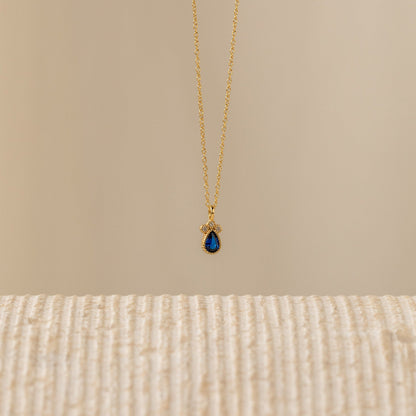 Lorelei Sapphire Teardrop Necklace