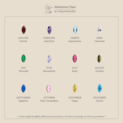 Marquise Birthstone Pendant Necklace