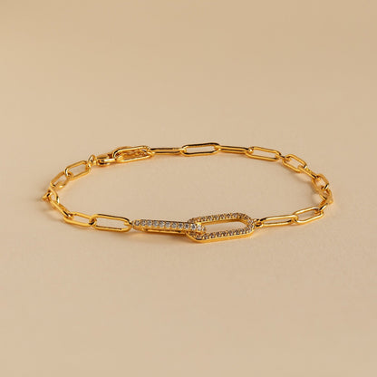 Pave Link Chain Bracelet