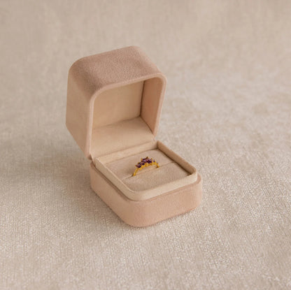 Pink Suede Ring Box