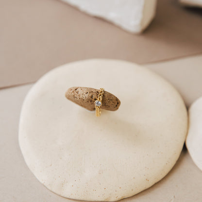 Birthstone Curb Ring