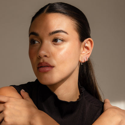 Dainty Pave Earrings Set
