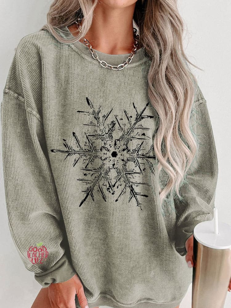 Women's Snowflake Winter Christmas Casual Print Shirt