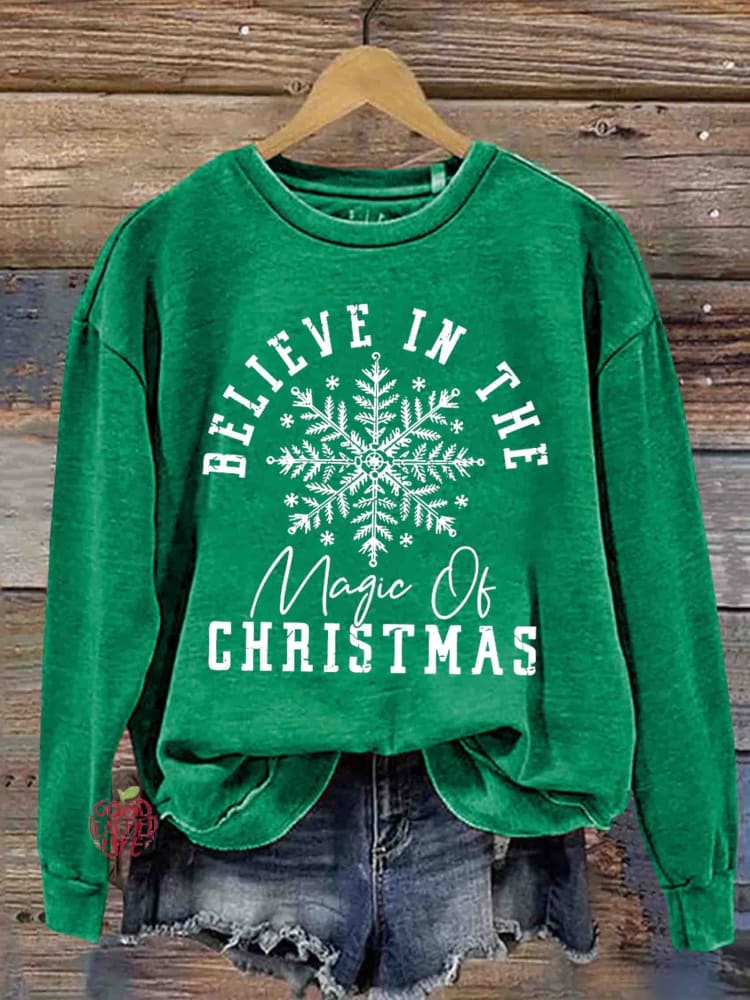 Believe In The Magic Christmas Casual  Sweatshirt