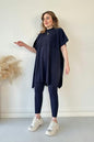 Women's two-piece stretch knit set (top + trousers)