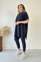 Women's two-piece stretch knit set (top + trousers)