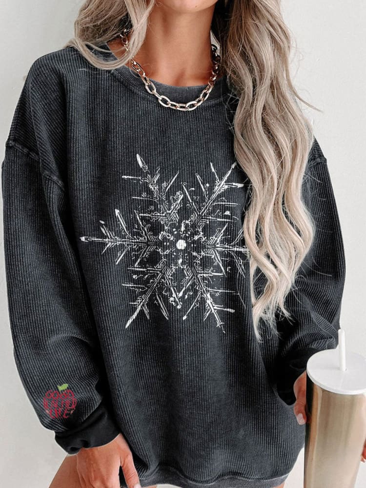 Women's Snowflake Winter Christmas Casual Print Shirt