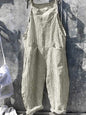 Women's Striped Wide Leg Overalls