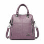 High Quality PU Leather Backpack Women Shoulder Bags Multifunction Travel Backpack