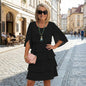 Women's Elegant Layered Ruffle Sleeve Dress – Effortless Style for Every Occasion