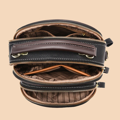 Multi-Pocket Crossbody Bag with Adjustable Wide Strap