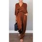 💃Women's mercerized cotton V-neck 2-piece suit
