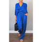 💃Women's mercerized cotton V-neck 2-piece suit