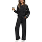 ✨Women's Crew Neck Top & Drawstring Pants Set2