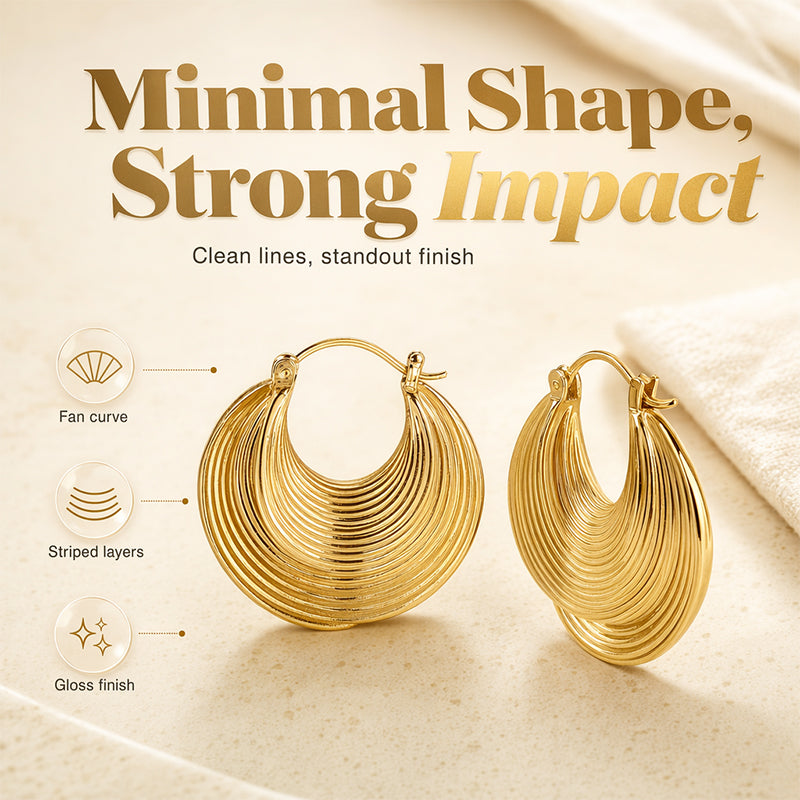 🔥New Arrivals & Best Sellers-Women's Fashion Textured Hoop Earrings
